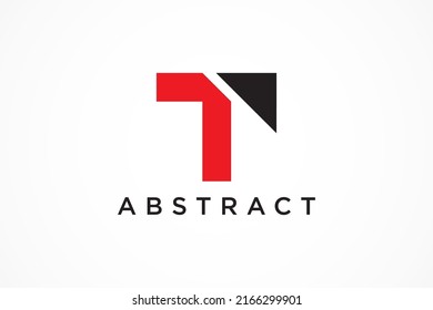 Abstract Letter T logo graphic vector with arrow symbol