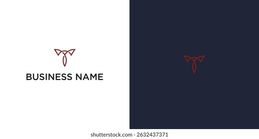 Abstract Letter T Logo with Intertwined Lines – Elegant Modern Business Branding Vector