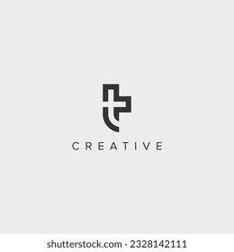 Abstract letter T logo template - vector.