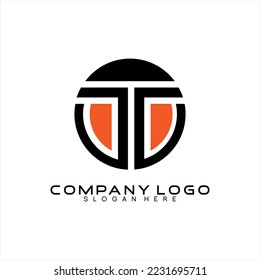 Abstract letter T logo vector design with circle. Logo can be used for justice business, law firm.