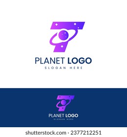 Abstract Letter T For Planet Logo Design Inspirations
