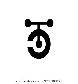 Abstract letter T S vector logo design with bicycle concept.