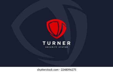 Abstract letter T shield logo design template. Premium nominal monogram business sign
