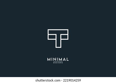 Abstract letter T, TT Logo Design Vector Template Element.