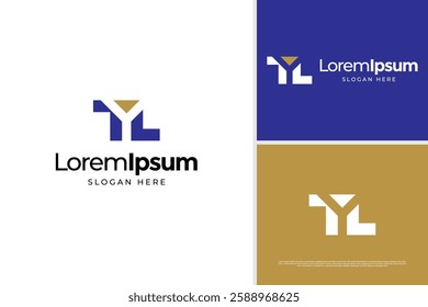 Abstract letter T Y L logo vector design. initial accounting logo design template