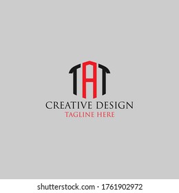 Abstract Letter TAT logo design template.