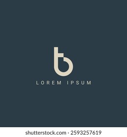 Abstract letter TB BT monogram logo vector template. Initial based minimal flat icon vector