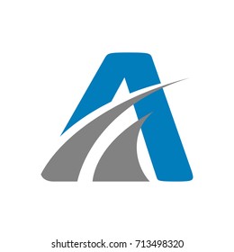 Abstract A letter template logo design vector