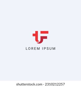 Abstract letter TF FT monogram logo vector template. Initial based minimal flat icon vector.