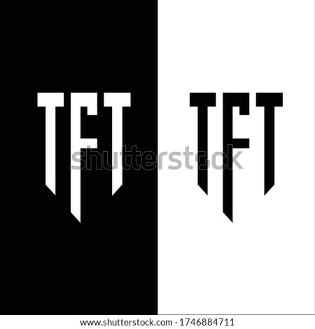 abstract letter tft logo design. initials tft logo