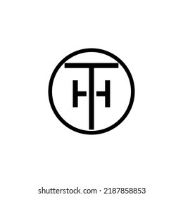 Abstrakter Brief des Theo Logotype. Modernes Logo-Ideenzeichen. Monogramm-Vektorsymbol