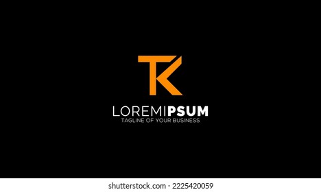 Abstract letter TK logo. This logo icon incorporate with abstract shape in the creative way