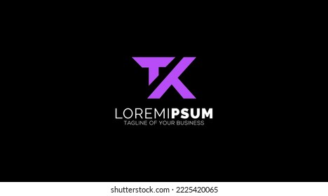 Abstract letter TK logo. This logo icon incorporate with abstract shape in the creative way