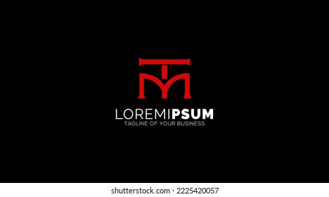 Letras abstractas del logotipo de TM. Este icono del logotipo se incorpora con forma abstracta de forma creativa