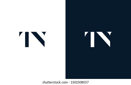 Abstract letter TN logo. This logo icon incorporate with abstract shape in the creative way. It look like letter T and N.