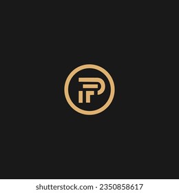 Abstract letter TP logo, TP circle concept icon,
