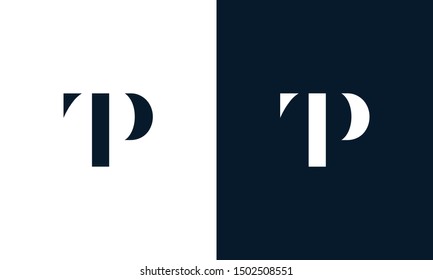 Abstract letter TP logo. This logo icon incorporate with abstract shape in the creative way. It look like letter T and P.