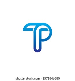 Abstract letter TP logo. This logo icon incorporate with abstract shape in the creative way. It look like letter T and P