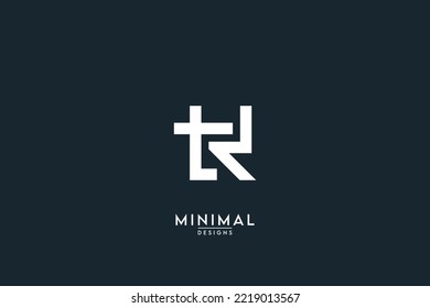 Abstract letter TR, RT, T, R Logo Design Vector Template Element.
