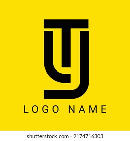 Abstract Letter TY icon logo design vector and Minimalist Logo Design.