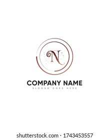 Abstract letter type N logo template, Vector logo for business and company identity 