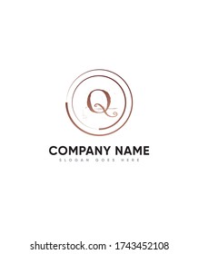 Abstract letter type Q logo template, Vector logo for business and company identity 