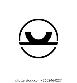 LETTRE D'ABSTRAIT U CERCLE MODERNE MINIMALISTE LOGO DESIGN