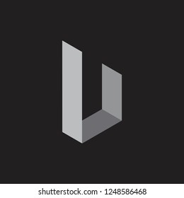 abstract letter u gradient logo vector