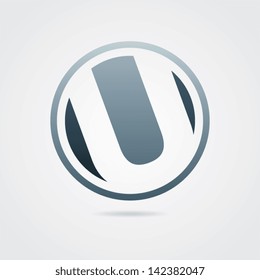 Abstract Letter U Icon