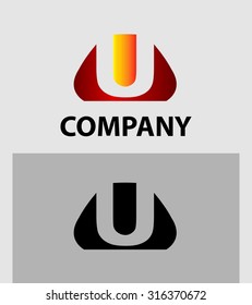 Abstract letter U icon
