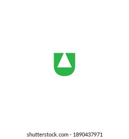 logotipo de la letra abstracta u y up