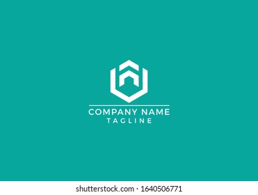 Abstract letter U logo arrow up direction sign icon minimal unique graphic design in vector editable file.