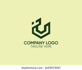 abstract letter u logo for corporate business, letter u logo for real estate or construction business, letter u logomark