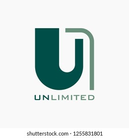 Abstract letter U logo design template. Modern, dynamic, unique icon, element for your graphic