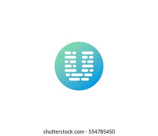 Abstract letter U logo design template.  Dynamic code vector logotype. Dots blocks sign mark. Data font icon symbol