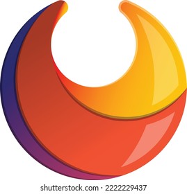 Abstract letter U logo illustration in trendy and minimal style isolated on background