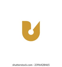 letra abstracta logotipo de U plantilla moderna
