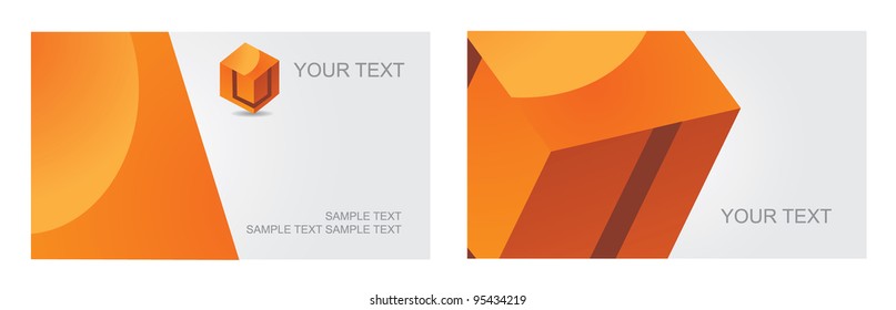 Abstract Letter U Logo Symbol Icon Business Card Set EPS 8 vector, grouped for easy editing. No open shapes or paths.