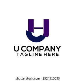 Abstract Letter U Logo Template Vector. Alphabet Logo Concept