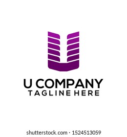 Abstract Letter U Logo Template Vector. Alphabet Logo Concept