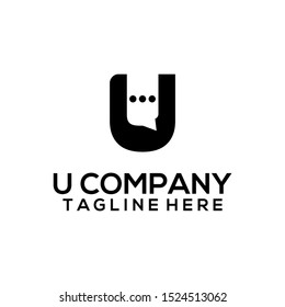 Abstract Letter U Logo Template Vector. Alphabet Logo Concept