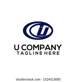 Abstract Letter U Logo Template Vector. Alphabet Logo Concept