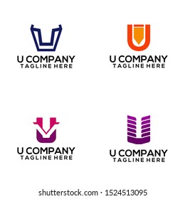 Abstract Letter U Logo Template Vector. Alphabet Logo Concept