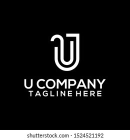 Abstract Letter U Logo Template Vector. Alphabet Logo Concept