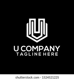 Abstract Letter U Logo Template Vector. Alphabet Logo Concept