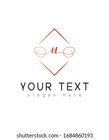 Abstract letter U logo template, Vector logo for business and company identity 