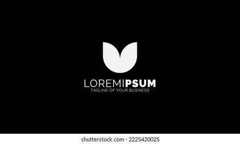 Letra abstracta del logo U. Este icono del logotipo se incorpora con forma abstracta de forma creativa