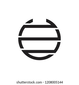 abstract letter u2 circle logo  svg