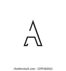Abstract letter A unique logo design. Letter A icon