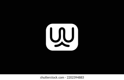 Abstract letter UU W logo. This logo icon incorporate with abstract shape in the creative way